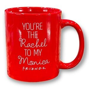 𝅺friends Television Series “You’re the Rachel to my Monica” 11 oz Red Mug